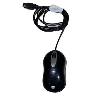 Vintage Gateway MOAKUO USB Wired Optical Wheel Mouse Black Works